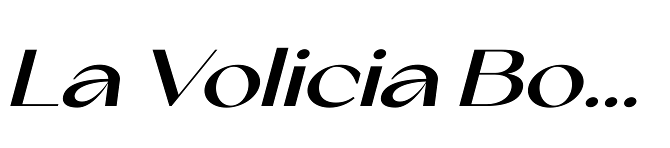 La Volicia Bold Italic